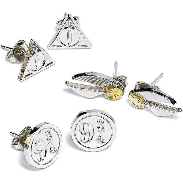 Harry Potter Earrings 3-pack (silver Plated) 3 Harry Potter Earrings 3-pack (silver Plated)