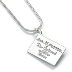 Harry Potter Hogwarts Letter Pendant Necklace - Silver