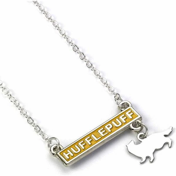 Harry Potter Hufflepuff Bar Necklace - Silver/Gold 4 Harry Potter Hufflepuff Bar Necklace - Silver/Gold - Image 2