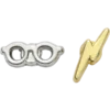 Harry Potter Lightening Bolt & Glasses Earrings - Gold/Silver