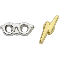 Harry Potter Lightening Bolt & Glasses Earrings - Gold/Silver