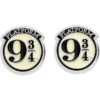 Harry Potter Platform 9 3/4 Stud Earrings - Silver/Black/White -Harry Potter Harry Potter Platform 9 3 4 Stud Earrings Silver Black White