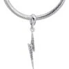 Harry Potter Sterling Lightning Bolt Slider Charm With Swarovski Crystals -Harry Potter Harry Potter Sterling Lightning Bolt Slider Charm with Swarovski Crystals