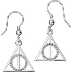 Harry Potter Swarovski Crystals Deathly Hallows Earrings